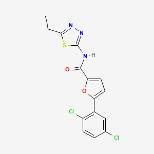 molecular formula C15H11Cl2N3O2S B2670358 5-(2,5-dichlorophenyl)-N-(5-ethyl-1,3,4-thiadiazol-2-yl)furan-2-carboxamide CAS No. 425614-06-8