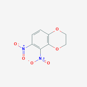 molecular formula C8H6N2O6 B2670360 5,6-二硝基-2,3-二氢-1,4-苯并二氧杂环己烷 CAS No. 59820-94-9
