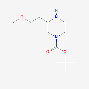 molecular formula C12H24N2O3 B2670361 叔丁基 3-(2-甲氧基乙基)哌嗪-1-甲酸酯 CAS No. 1359656-07-7