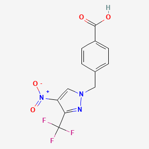 4-{[4-nitro-3-(trifluoromethyl)-1H-pyrazol-1-yl]methyl}benzoic acid