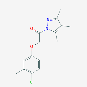 molecular formula C15H17ClN2O2 B267037 1-[(4-chloro-3-methylphenoxy)acetyl]-3,4,5-trimethyl-1H-pyrazole 
