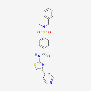 molecular formula C23H20N4O3S2 B2670372 4-(N-benzyl-N-methylsulfamoyl)-N-(4-(pyridin-4-yl)thiazol-2-yl)benzamide CAS No. 442557-06-4