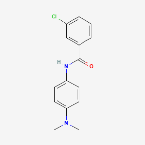molecular formula C15H15ClN2O B2670376 3-chloro-N-(4-(dimethylamino)phenyl)benzamide CAS No. 304672-45-5