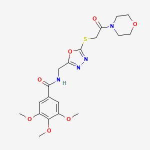 3,4,5-trimethoxy-N-({5-[(2-morpholin-4-yl-2-oxoethyl)thio]-1,3,4-oxadiazol-2-yl}methyl)benzamide