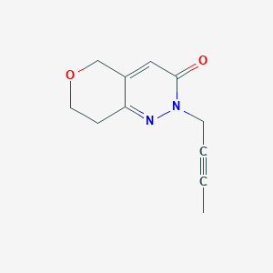 molecular formula C11H12N2O2 B2670382 2-(丁-2-炔-1-基)-2H,3H,5H,7H,8H-吡喃并[4,3-c]吡啶-3-酮 CAS No. 2168800-19-7