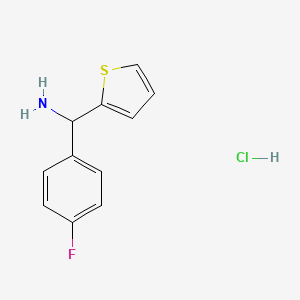 molecular formula C11H11ClFNS B2670389 (4-Fluorophenyl)(thiophen-2-yl)methanamine hydrochloride CAS No. 2126179-15-3