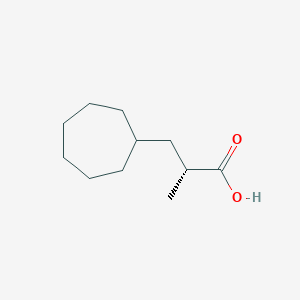molecular formula C11H20O2 B2670392 (2R)-3-Cycloheptyl-2-methylpropanoic acid CAS No. 2248173-30-8