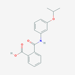 molecular formula C17H17NO4 B267041 2-{[3-(1-Methylethoxy)phenyl]carbamoyl}benzoic Acid 