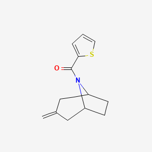 molecular formula C13H15NOS B2670422 ((1R,5S)-3-methylene-8-azabicyclo[3.2.1]octan-8-yl)(thiophen-2-yl)methanone CAS No. 2320574-85-2