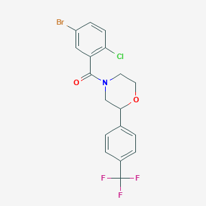(5-Bromo-2-chlorophenyl)(2-(4-(trifluoromethyl)phenyl)morpholino)methanone
