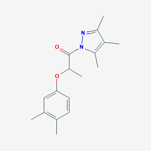 molecular formula C17H22N2O2 B267043 1-[2-(3,4-dimethylphenoxy)propanoyl]-3,4,5-trimethyl-1H-pyrazole 