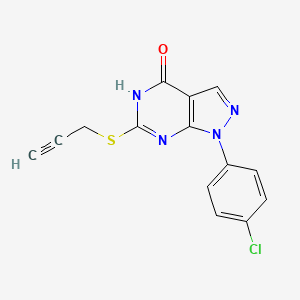 1-(4-chlorophenyl)-6-(prop-2-yn-1-ylthio)-1H-pyrazolo[3,4-d]pyrimidin-4(5H)-one