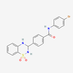 N-(4-bromophenyl)-4-(1,1-dioxido-3,4-dihydro-2H-1,2,4-benzothiadiazin-3-yl)benzamide