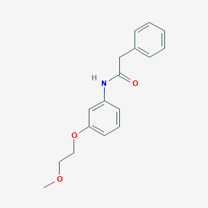 molecular formula C17H19NO3 B267044 N-[3-(2-methoxyethoxy)phenyl]-2-phenylacetamide 