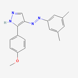 3-(4-methoxyphenyl)-4H-pyrazol-4-one N-(3,5-dimethylphenyl)hydrazone