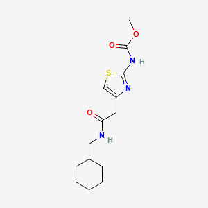 molecular formula C14H21N3O3S B2670441 Methyl (4-(2-((cyclohexylmethyl)amino)-2-oxoethyl)thiazol-2-yl)carbamate CAS No. 946236-21-1