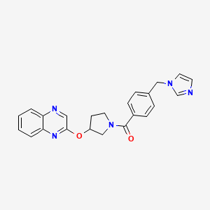 (4-((1H-imidazol-1-yl)methyl)phenyl)(3-(quinoxalin-2-yloxy)pyrrolidin-1-yl)methanone