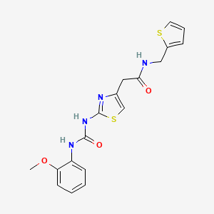2-(2-(3-(2-methoxyphenyl)ureido)thiazol-4-yl)-N-(thiophen-2-ylmethyl)acetamide