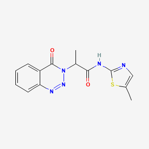 N-(5-methylthiazol-2-yl)-2-(4-oxobenzo[d][1,2,3]triazin-3(4H)-yl)propanamide