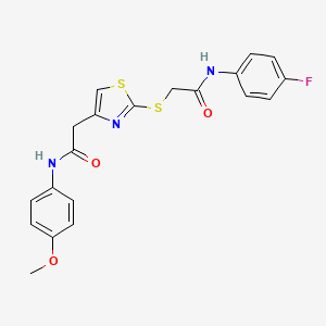 N-(4-fluorophenyl)-2-((4-(2-((4-methoxyphenyl)amino)-2-oxoethyl)thiazol-2-yl)thio)acetamide