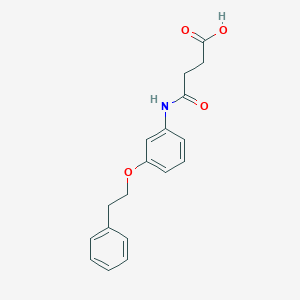 molecular formula C18H19NO4 B267048 4-Oxo-4-[3-(2-phenylethoxy)anilino]butanoic acid 