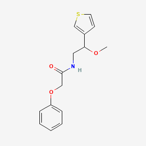 molecular formula C15H17NO3S B2670496 N-(2-甲氧基-2-(噻吩-3-基)乙基)-2-苯氧基乙酰胺 CAS No. 1448030-99-6