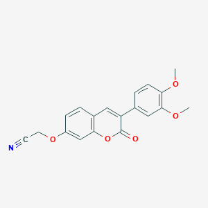 molecular formula C19H15NO5 B2670508 2-[3-(3,4-Dimethoxyphenyl)-2-oxochromen-7-yl]oxyacetonitrile CAS No. 896843-60-0