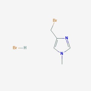 molecular formula C5H8Br2N2 B2670518 4-(Bromomethyl)-1-methyl-1H-imidazole hydrobromide CAS No. 2007915-69-5