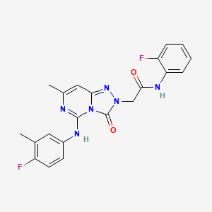 2-[5-(4-fluoro-3-methylanilino)-7-methyl-3-oxo[1,2,4]triazolo[4,3-c]pyrimidin-2(3H)-yl]-N~1~-(2-fluorophenyl)acetamide