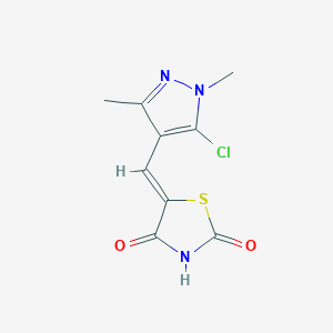 5-[(Z)-(5-chloro-1,3-dimethyl-1H-pyrazol-4-yl)methylidene]-1,3-thiazolane-2,4-dione