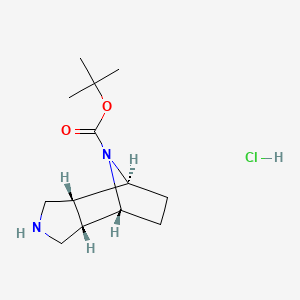 molecular formula C13H23ClN2O2 B2670533 tert-butyl rac-(1R,2S,6R,7S)-4,10-diazatricyclo[5.2.1.0~2,6~]decane-10-carboxylate hydrochloride CAS No. 1820580-15-1