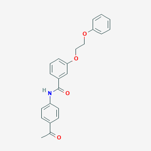 molecular formula C23H21NO4 B267055 N-(4-acetylphenyl)-3-(2-phenoxyethoxy)benzamide 
