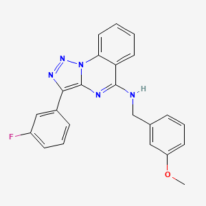 molecular formula C23H18FN5O B2670551 3-(3-fluorophenyl)-N-[(3-methoxyphenyl)methyl]triazolo[1,5-a]quinazolin-5-amine CAS No. 866847-15-6
