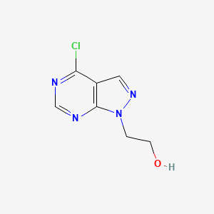 molecular formula C7H7ClN4O B2670558 2-{4-氯-1H-吡唑并[3,4-d]嘧啶-1-基}乙-1-醇 CAS No. 64127-15-7