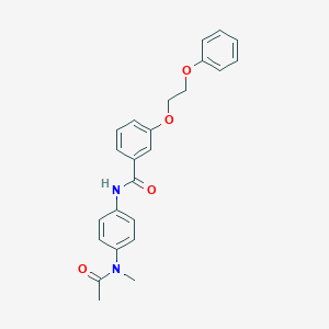 molecular formula C24H24N2O4 B267056 N-{4-[acetyl(methyl)amino]phenyl}-3-(2-phenoxyethoxy)benzamide 
