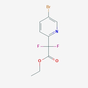 molecular formula C9H8BrF2NO2 B2670578 乙酸2-(5-溴吡啶-2-基)-2,2-二氟乙酯 CAS No. 294181-95-6