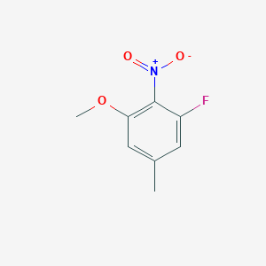 molecular formula C8H8FNO3 B2670588 1-Fluoro-3-methoxy-5-methyl-2-nitrobenzene CAS No. 1631962-79-2