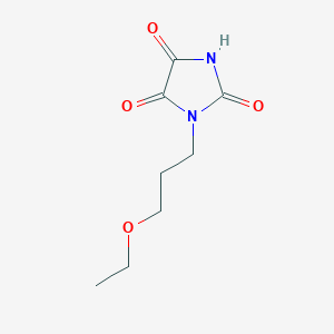 molecular formula C8H12N2O4 B2670589 1-(3-Ethoxypropyl)imidazolidine-2,4,5-trione CAS No. 757219-91-3