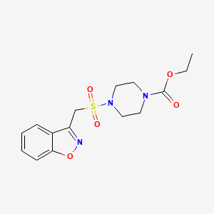 Ethyl 4-((benzo[d]isoxazol-3-ylmethyl)sulfonyl)piperazine-1-carboxylate