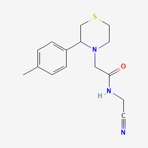 molecular formula C15H19N3OS B2670598 N-(Cyanomethyl)-2-[3-(4-methylphenyl)thiomorpholin-4-YL]acetamide CAS No. 1385277-70-2