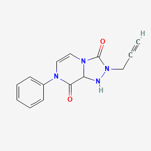 molecular formula C14H10N4O2 B2670612 7-苯基-2-(丙-2-炔基)-2H,3H,7H,8H-[1,2,4]三唑并[4,3-a]吡嘧啶-3,8-二酮 CAS No. 2415564-34-8