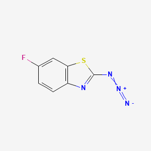 molecular formula C7H3FN4S B2670615 2-Azido-6-fluoro-1,3-benzothiazole CAS No. 1565307-84-7