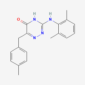 molecular formula C19H20N4O B2670619 3-((2,6-二甲基苯基)氨基)-6-(4-甲基苯甲基)-1,2,4-三嗪-5(4H)-酮 CAS No. 898651-00-8