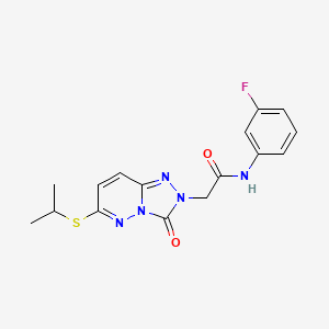 N-(3-fluorophenyl)-2-(6-(isopropylthio)-3-oxo-[1,2,4]triazolo[4,3-b]pyridazin-2(3H)-yl)acetamide