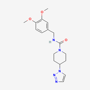 molecular formula C17H23N5O3 B2670625 N-(3,4-dimethoxybenzyl)-4-(1H-1,2,3-triazol-1-yl)piperidine-1-carboxamide CAS No. 1788558-64-4
