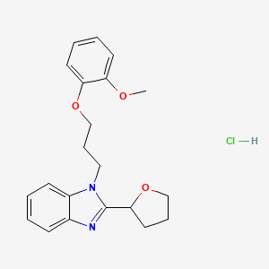 B2670626 1-(3-(2-methoxyphenoxy)propyl)-2-(tetrahydrofuran-2-yl)-1H-benzo[d]imidazole hydrochloride CAS No. 1215755-29-5