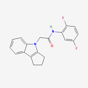 molecular formula C19H16F2N2O B2670632 N-(2,5-二氟苯基)-2-(2,3-二氢环戊并[1H]吲哚-4(1H)-基)乙酰胺 CAS No. 1203042-55-0