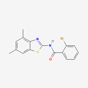 molecular formula C16H13BrN2OS B2670643 2-溴-N-(4,6-二甲基-1,3-苯并噻唑-2-基)苯甲酰胺 CAS No. 321967-71-9