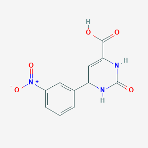 molecular formula C11H9N3O5 B2670644 6-(3-硝基苯基)-2-氧代-1,2,3,6-四氢嘧啶-4-羧酸 CAS No. 304443-35-4
