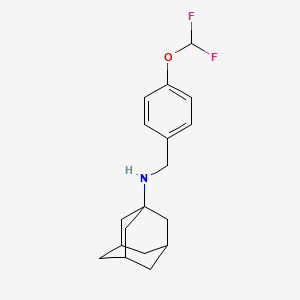molecular formula C18H23F2NO B2670654 N-{[4-(difluoromethoxy)phenyl]methyl}adamantan-1-amine CAS No. 775314-82-4